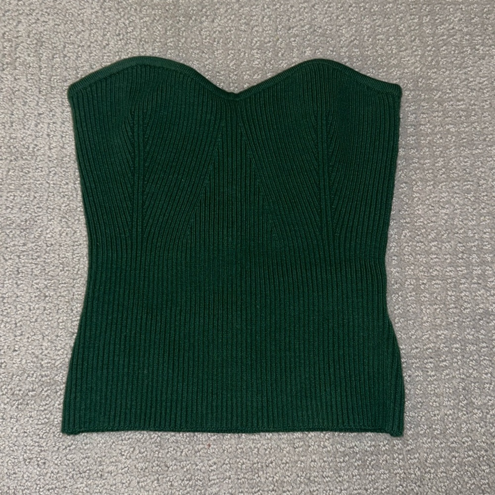 Olivaceous knit green tube top size small. Brand new never worn!